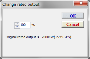 Set the paercentage of the rated output